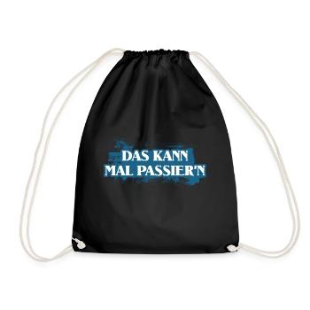 DAS KANN MAL PASSIEREN - Turnbeutel - Schwarz - Vorne