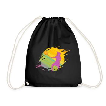 Badminton Badminton Badminton Girl - Drawstring Bag - black - Front
