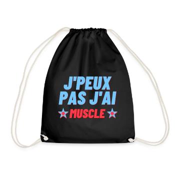 J peux pas j ai Muscu - Sac de sport léger - noir - Devant