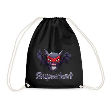 Super Fledermaus - Halloween - Turnbeutel - Schwarz - Vorne