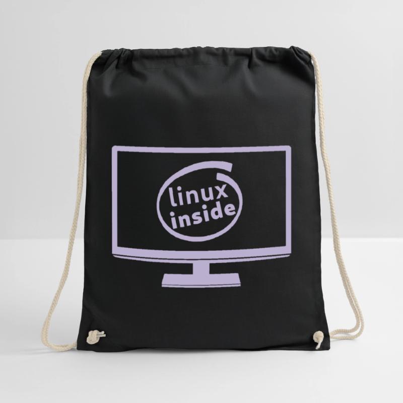 LINUX TUX PROGRAMMIERER GESCHENK VINTAGE PINGUIN Turnbeutel