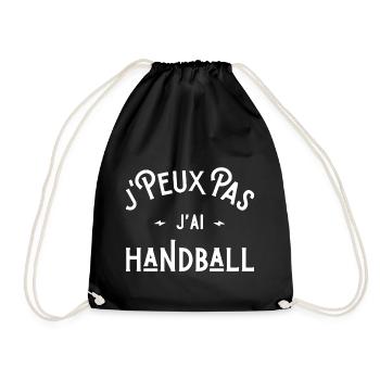 je peux pas j'ai handball idée cadeau humour - Sac de sport léger - noir - Devant