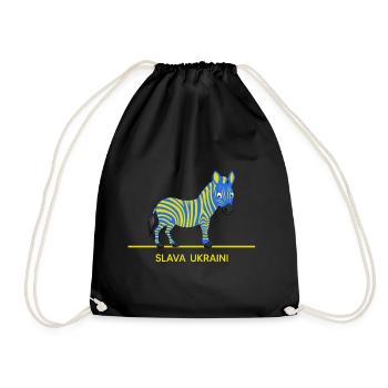 free ukraine slava ukraini stand with ukraine kiev - Drawstring Bag - black - Front