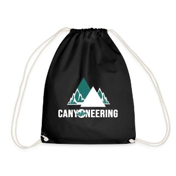 canyoning canyoneering mountains riveraction - Drawstring Bag - black - Front