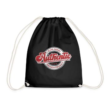 Authentic pure denim premium product retro red - Drawstring Bag - black - Front