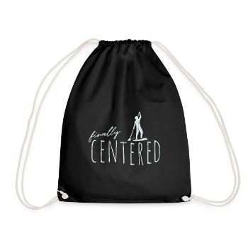 Finally Centered Yoga SUP Surfer Stand Up Paddling - Turnbeutel - Schwarz - Vorne