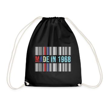1968 anniversaire 54 ans 54e anniversaire rétro code-barres - Sac de sport léger - noir - Devant