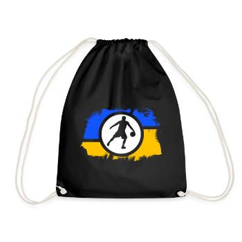 basketball basketballer dunking-king - Drawstring Bag - black - Front