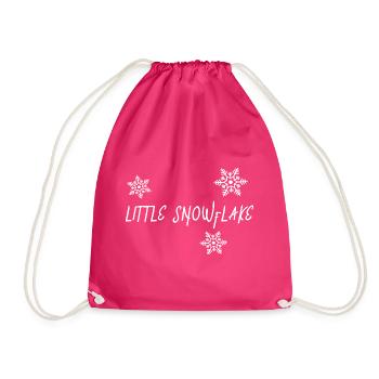Winterbader Winterschwimmer Schneeflocke eisbaden - Turnbeutel - Fuchsia - Vorne