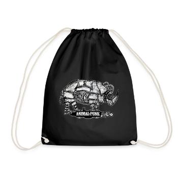 Mr. Rhino SteamPunk AnimalPunk - Turnbeutel - Schwarz - Vorne