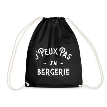 je peux pas j'ai bergerie idée cadeau humour - Sac de sport léger - noir - Devant