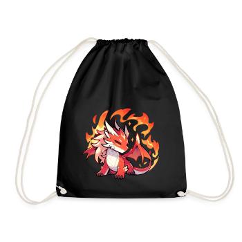 Mignon dragon de feu - Sac de sport léger - noir - Devant