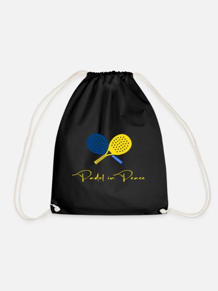 Padeltennis Padel Padelspieler "padel in peace" - Turnbeutel - Schwarz