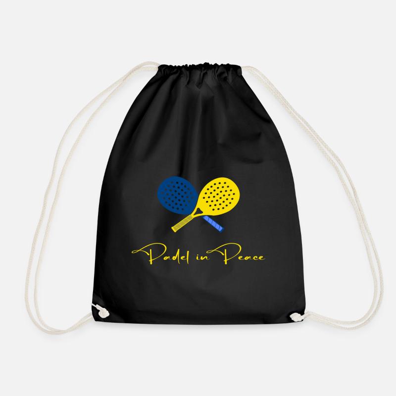 Padel tennis Padel Padel player "padel in peace" - Drawstring Bag - black