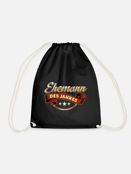 Ehemann des Jahres RAHMENLOS Geschenk - Turnbeutel - Schwarz