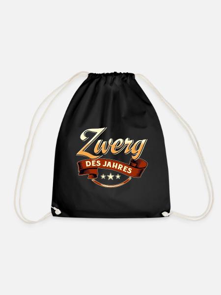 Gamer-Zwerg des Jahres RAHMENLOS Geschenk - Turnbeutel - Schwarz
