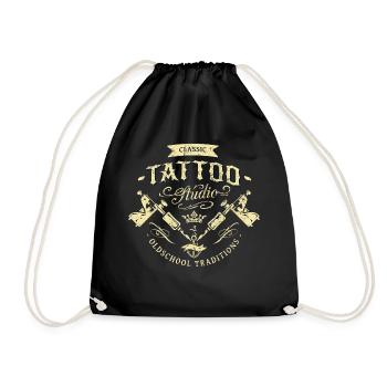 BD - Classic Tattoo Studio Oldschool Traditions - Turnbeutel - Schwarz - Vorne