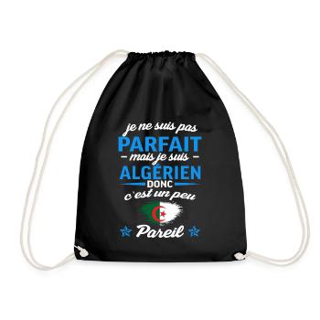 Je suis algérien - Sac de sport léger - noir - Devant