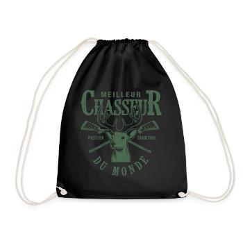 meilleur chasseur du monde cadeau papa papy chasse - Sac de sport léger - noir - Devant