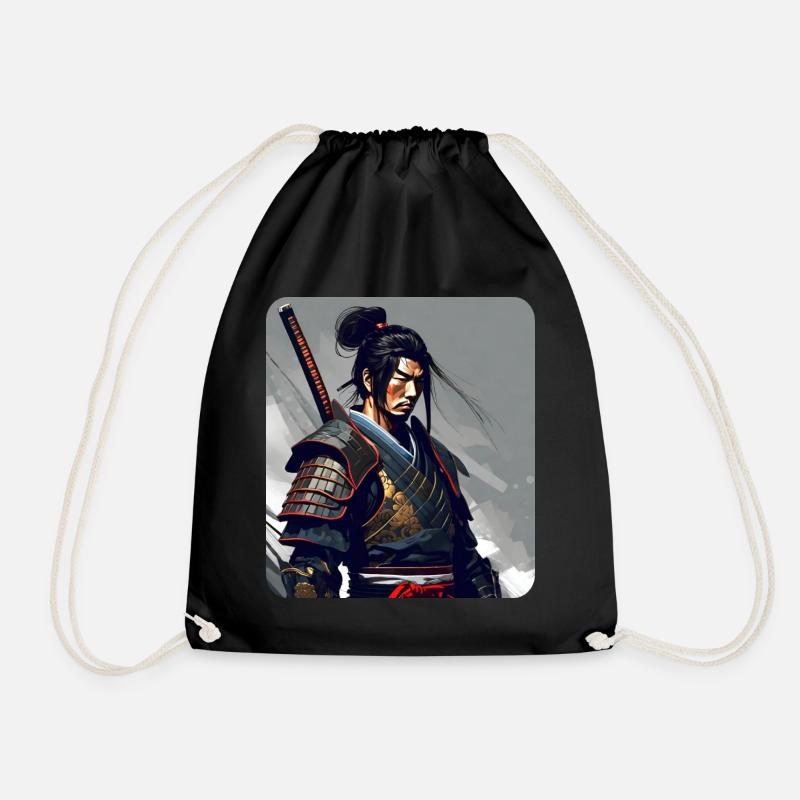 Proud Samurai Japan Asia Kendo Karate Ninja Judo - Drawstring Bag - black