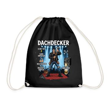 Der Dachdecker - Turnbeutel - Schwarz - Vorne