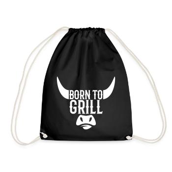 Tablier grillé - Born to grill - Sac de sport léger - noir - Devant