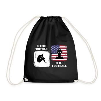 joueur de football américain - Sac de sport léger - noir - Devant