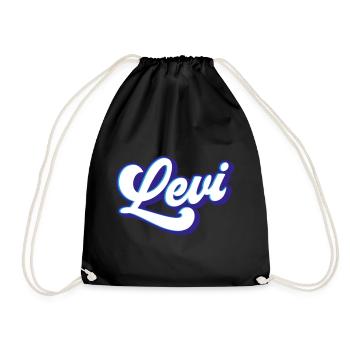 Levi | Farben änderbar - Turnbeutel - Schwarz - Vorne