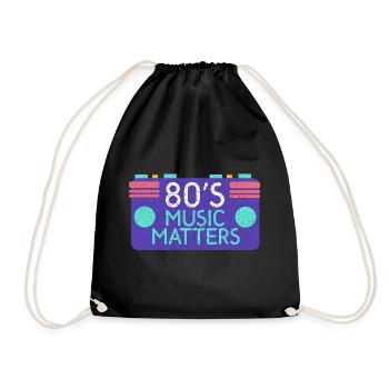 Musique des années 80 - Sac de sport léger - noir - Devant