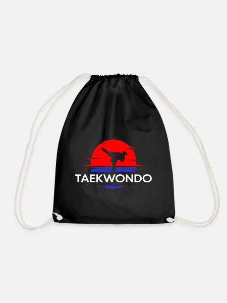 Taekwondo-girl Kampfkunst "tae kwon do" Allkampf - Sportstaske - sort