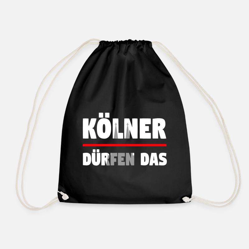 Kölner dürfen das - Turnbeutel - Schwarz