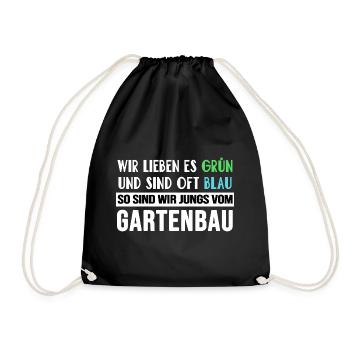 gartenbau landschaftsgärtner grünpflege - Turnbeutel - Schwarz - Vorne