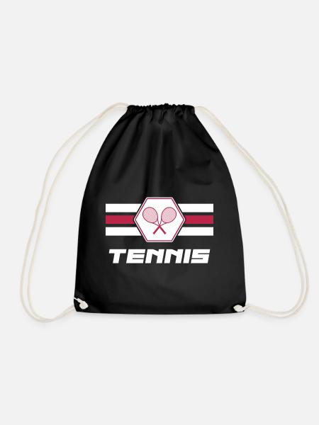 Tennis Matchball Tennisspieler Tennisverein - Turnbeutel - Schwarz