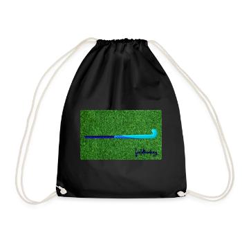 Field Hockey Artificial Turf Hockey Hockey Sticks - Drawstring Bag - black - Front