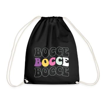 Bocce Spruch Bocce Ball mit Jack Bocci Game Bocce - Turnbeutel - Schwarz - Vorne