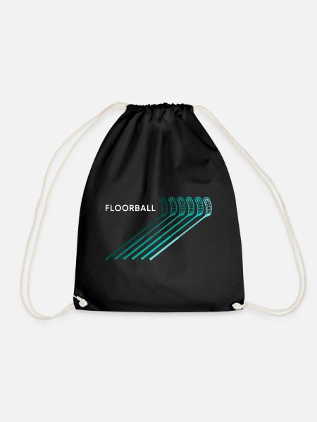 Floorball Unihockey "Floorballschläger" unihoc - Turnbeutel - Schwarz