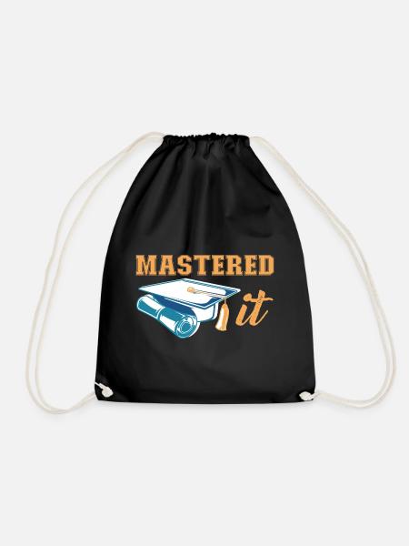 Master's Degree Graduate Master's Degree - Drawstring Bag - black