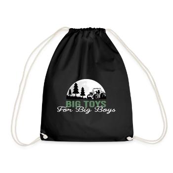 tractor farmer field tractor driver trekker - Drawstring Bag - black - Front