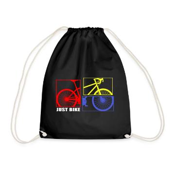 Bike Bike Road Bike Bicycle chain "bike mosaik" - Drawstring Bag - black - Front