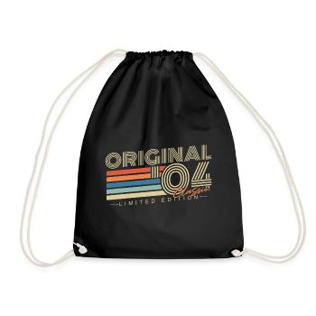 Original 2004 Vintage Vintage Birthday Retro - Drawstring Bag - black - Front