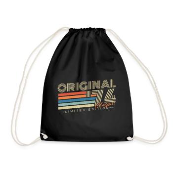Original 1974 Vintage Vintage Birthday Retro - Drawstring Bag - black - Front