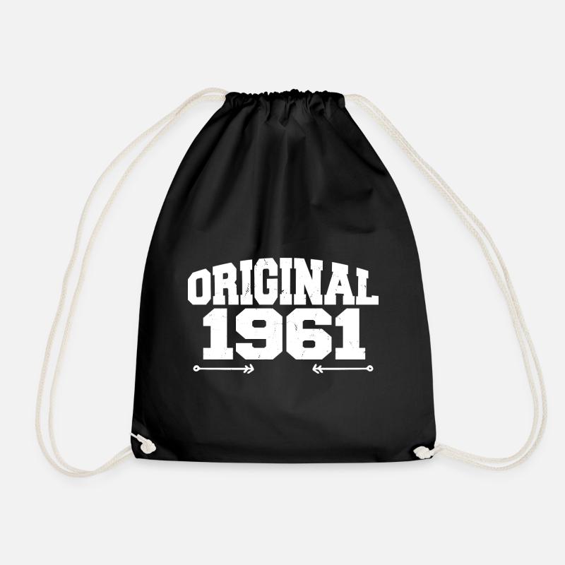 Original 1961 | Geburtstagsgeschenk 1961 - Turnbeutel - Schwarz