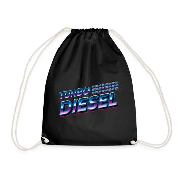 Turbo Diesel - Turnbeutel - Schwarz - Vorne