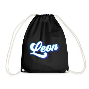 Leon | Colors changeable - Drawstring Bag - black - Front