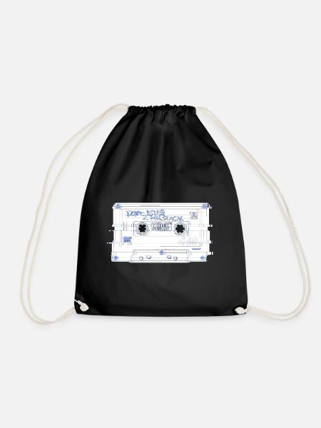 cassette outline - Turnbeutel - Schwarz