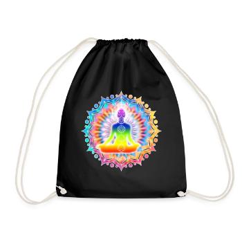 Yoga Lotus Chakra Meditation I - Turnbeutel - Schwarz - Vorne