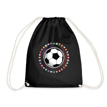 Soccer Flags of the World Football - Turnbeutel - Schwarz - Vorne
