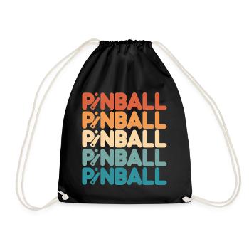 Pinball Retro Style - Drawstring Bag - black - Front