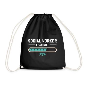 Idée cadeau de travailleur social travailleur social - Sac de sport léger - noir - Devant