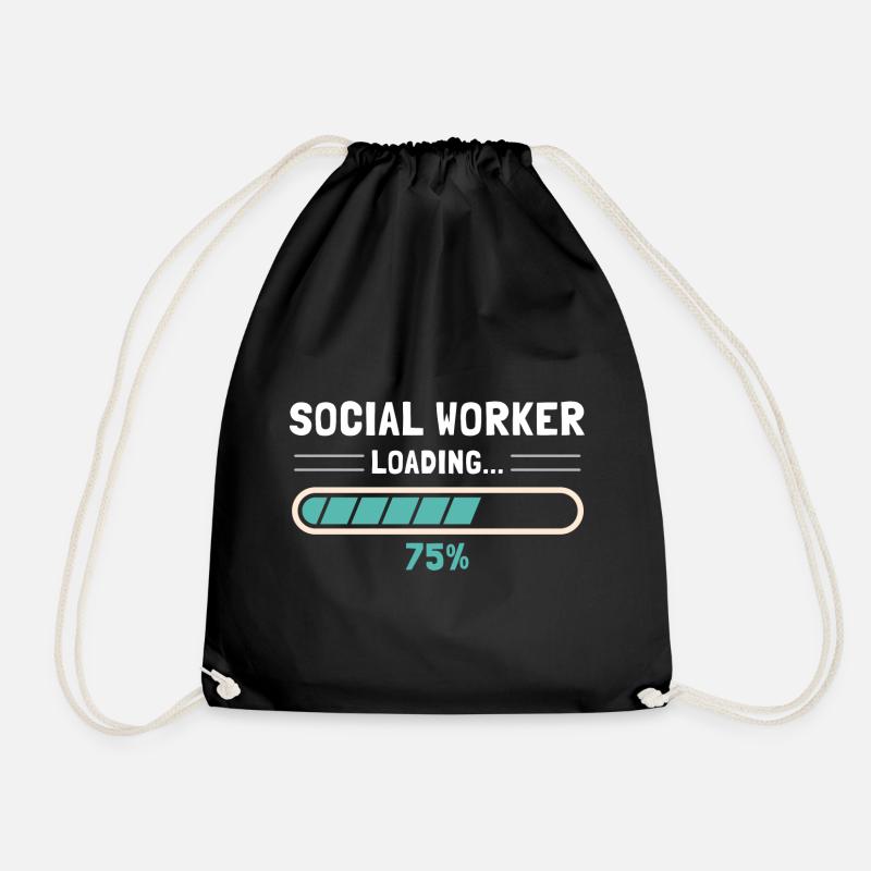 Sozialarbeiter Sozial Arbeiter Geschenkidee - Turnbeutel - Schwarz